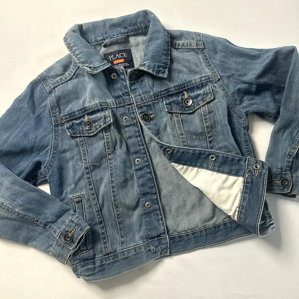 The Children's Place Button Up Jean Jacket Sz S/P 5-6y